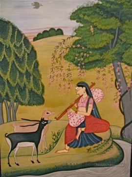 Populaire indienne œuvres - Kangra Art Inde Miniature
